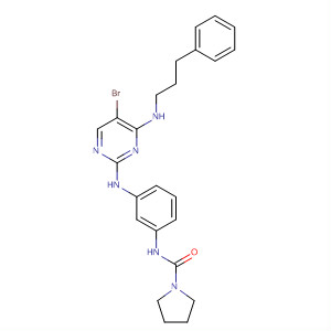 702678-13-5  1-Pyrrolidinecarboxamide,N-[3-[[5-bromo-4-[(3-phenylpropyl)amino]-2-pyrimidinyl]amino]phenyl]-