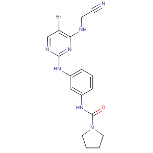 702678-15-7  1-Pyrrolidinecarboxamide,N-[3-[[5-bromo-4-[(cyanomethyl)amino]-2-pyrimidinyl]amino]phenyl]-