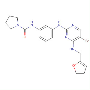 702678-18-0  1-Pyrrolidinecarboxamide,N-[3-[[5-bromo-4-[(2-furanylmethyl)amino]-2-pyrimidinyl]amino]phenyl]-