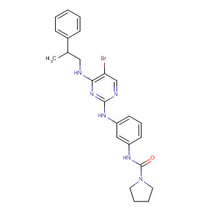 702678-19-1  1-Pyrrolidinecarboxamide,N-[3-[[5-bromo-4-[(2-phenylpropyl)amino]-2-pyrimidinyl]amino]phenyl]-