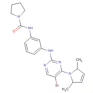702678-20-4  1-Pyrrolidinecarboxamide,N-[3-[[5-bromo-4-(2,5-dihydro-2,5-dimethyl-1H-pyrrol-1-yl)-2-pyrimidinyl]amino]phenyl]-