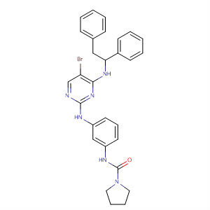 702678-25-9  1-Pyrrolidinecarboxamide,N-[3-[[5-bromo-4-[(1,2-diphenylethyl)amino]-2-pyrimidinyl]amino]phenyl]-
