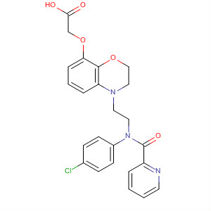 702684-53-5  Acetic acid,[[4-[2-[(4-chlorophenyl)(2-pyridinylcarbonyl)amino]ethyl]-3,4-dihydro-2H-1,4-benzoxazin-8-yl]oxy]-