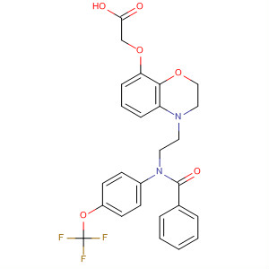 702684-55-7  Acetic acid,[[4-[2-[benzoyl[4-(trifluoromethoxy)phenyl]amino]ethyl]-3,4-dihydro-2H-1,4-benzoxazin-8-yl]oxy]-