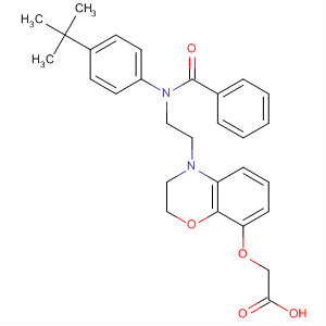 702684-91-1  Acetic acid,[[4-[2-[benzoyl[4-(1,1-dimethylethyl)phenyl]amino]ethyl]-3,4-dihydro-2H-1,4-benzoxazin-8-yl]oxy]-