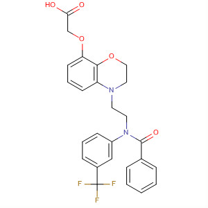 702684-94-4  Acetic acid,[[4-[2-[benzoyl[3-(trifluoromethyl)phenyl]amino]ethyl]-3,4-dihydro-2H-1,4-benzoxazin-8-yl]oxy]-