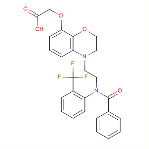 702684-98-8  Acetic acid,[[4-[2-[benzoyl[2-(trifluoromethyl)phenyl]amino]ethyl]-3,4-dihydro-2H-1,4-benzoxazin-8-yl]oxy]-