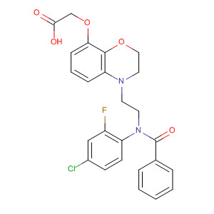 702685-22-1  Acetic acid,[[4-[2-[benzoyl(4-chloro-2-fluorophenyl)amino]ethyl]-3,4-dihydro-2H-1,4-benzoxazin-8-yl]oxy]-
