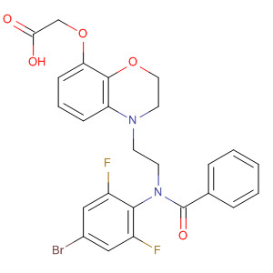 702685-24-3  Acetic acid,[[4-[2-[benzoyl(4-bromo-2,6-difluorophenyl)amino]ethyl]-3,4-dihydro-2H-1,4-benzoxazin-8-yl]oxy]-