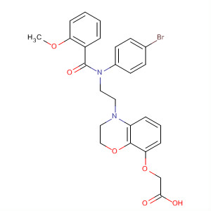 702685-38-9  Acetic acid,[[4-[2-[(4-bromophenyl)(2-methoxybenzoyl)amino]ethyl]-3,4-dihydro-2H-1,4-benzoxazin-8-yl]oxy]-