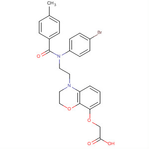 702685-40-3  Acetic acid,[[4-[2-[(4-bromophenyl)(4-methylbenzoyl)amino]ethyl]-3,4-dihydro-2H-1,4-benzoxazin-8-yl]oxy]-