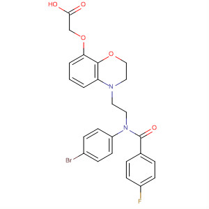 702685-51-6  Acetic acid,[[4-[2-[(4-bromophenyl)(4-fluorobenzoyl)amino]ethyl]-3,4-dihydro-2H-1,4-benzoxazin-8-yl]oxy]-