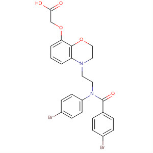702685-59-4  Acetic acid,[[4-[2-[(4-bromobenzoyl)(4-bromophenyl)amino]ethyl]-3,4-dihydro-2H-1,4-benzoxazin-8-yl]oxy]-