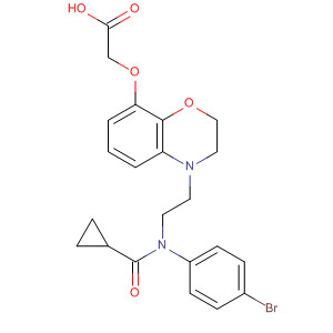702685-62-9  Acetic acid,[[4-[2-[(4-bromophenyl)(cyclopropylcarbonyl)amino]ethyl]-3,4-dihydro-2H-1,4-benzoxazin-8-yl]oxy]-