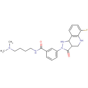 702704-86-7  Benzamide,N-[4-(dimethylamino)butyl]-3-(6-fluoro-3,5-dihydro-3-oxo-2H-pyrazolo[4,3-c]quinolin-2-yl)-