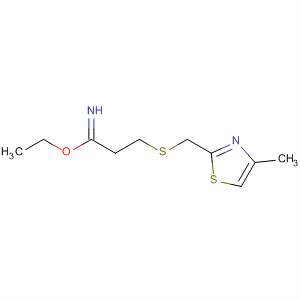 70296-83-2  Propanimidic acid, 3-[[(4-methyl-2-thiazolyl)methyl]thio]-, ethyl ester