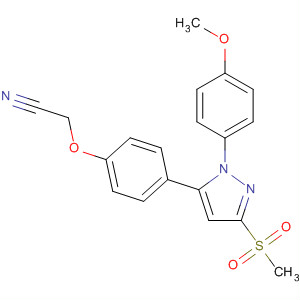 705936-01-2  Acetonitrile,[4-[1-(4-methoxyphenyl)-3-(methylsulfonyl)-1H-pyrazol-5-yl]phenoxy]-