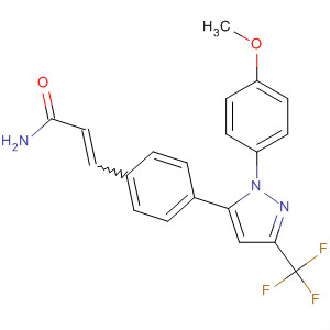 705936-18-1  2-Propenamide,3-[4-[1-(4-methoxyphenyl)-3-(trifluoromethyl)-1H-pyrazol-5-yl]phenyl]-