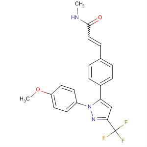 705936-80-7  2-Propenamide,3-[4-[1-(4-methoxyphenyl)-3-(trifluoromethyl)-1H-pyrazol-5-yl]phenyl]-N-methyl-