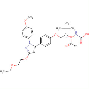 705938-50-7  Carbamic acid,[2-[4-[3-(2-ethoxyethoxy)-1-(4-methoxyphenyl)-1H-pyrazol-5-yl]phenoxy]ethyl]-, 1,1-dimethylethyl ester