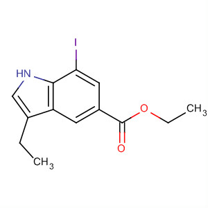 706792-89-4  1H-Indole-5-carboxylic acid, 3-ethyl-7-iodo-, ethyl ester
