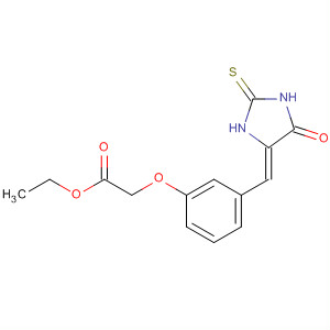 708263-39-2  Acetic acid,[3-[(Z)-(5-oxo-2-thioxo-4-imidazolidinylidene)methyl]phenoxy]-, ethylester