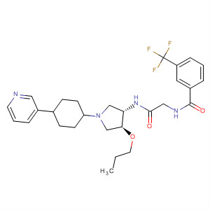 709019-34-1  Benzamide,N-[2-oxo-2-[[(3S,4S)-4-propoxy-1-[4-(3-pyridinyl)cyclohexyl]-3-pyrrolidinyl]amino]ethyl]-3-(trifluoromethyl)-