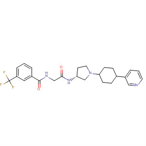 709021-03-4  Benzamide,N-[2-oxo-2-[[(3R)-1-[4-(3-pyridinyl)cyclohexyl]-3-pyrrolidinyl]amino]ethyl]-3-(trifluoromethyl)-