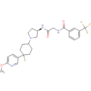 709022-59-3  Benzamide,N-[2-[[(3R)-1-[4-fluoro-4-(6-methoxy-3-pyridinyl)cyclohexyl]-3-pyrrolidinyl]amino]-2-oxoethyl]-3-(trifluoromethyl)-