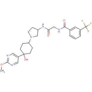 709022-79-7  Benzamide,N-[2-[[1-[4-hydroxy-4-(2-methoxy-5-pyrimidinyl)cyclohexyl]-3-pyrrolidinyl]amino]-2-oxoethyl]-3-(trifluoromethyl)-