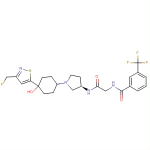 709024-37-3  Benzamide,N-[2-[[(3R)-1-[4-[3-(fluoromethyl)-5-isothiazolyl]-4-hydroxycyclohexyl]-3-pyrrolidinyl]amino]-2-oxoethyl]-3-(trifluoromethyl)-