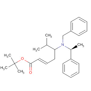709669-75-0  2-Heptenoic acid,6-methyl-5-[[(1S)-1-phenylethyl](phenylmethyl)amino]-, 1,1-dimethylethylester, (2E,5R)-