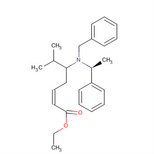 709669-85-2  2-Heptenoic acid,6-methyl-5-[[(1S)-1-phenylethyl](phenylmethyl)amino]-, ethyl ester,(2Z,5R)-