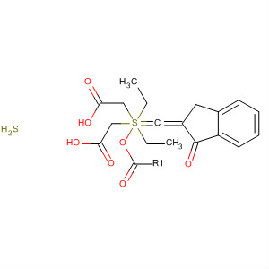 70972-32-6  Acetic acid,2,2'-[[(1,3-dihydro-1-oxo-2H-inden-2-ylidene)methylene]bis(thio)]bis-,diethyl ester