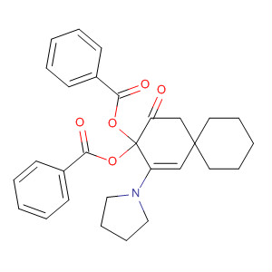 70990-21-5  Spiro[5.5]undec-4-en-2-one, 3,3-bis(benzoyloxy)-4-(1-pyrrolidinyl)-