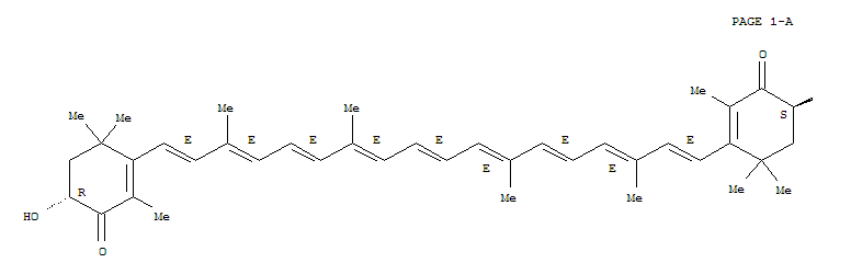 71772-51-5  b,b-Carotene-4,4'-dione, 3,3'-dihydroxy-, (3R,3'S)-