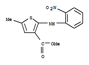 72242-31-0  3-Thiophenecarboxylicacid, 5-methyl-2-[(2-nitrophenyl)amino]-, methyl ester