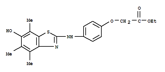 757151-39-6  Acetic acid,2-[4-[(6-hydroxy-4,5,7-trimethyl-2-benzothiazolyl)amino]phenoxy]-, ethyl ester