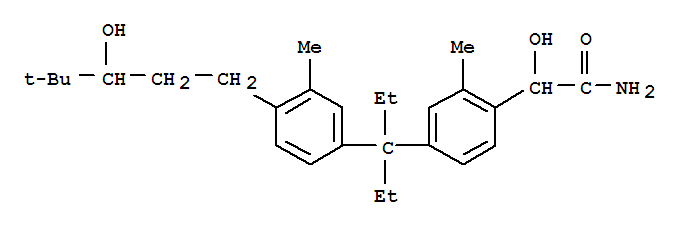 700826-41-1  Benzeneacetamide,4-[1-ethyl-1-[4-(3-hydroxy-4,4-dimethylpentyl)-3-methylphenyl]propyl]-a-hydroxy-2-methyl-