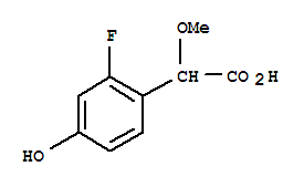 701264-75-7  Benzeneacetic acid,2-fluoro-4-hydroxy-a-methoxy-