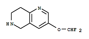 705925-03-7  1,6-Naphthyridine,3-(difluoromethoxy)-5,6,7,8-tetrahydro-
