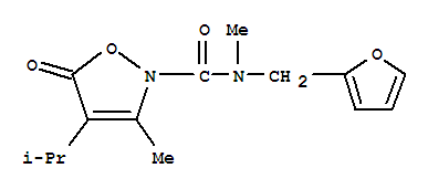706803-74-9  2(5H)-Isoxazolecarboxamide,N-(2-furanylmethyl)-N,3-dimethyl-4-(1-methylethyl)-5-oxo-
