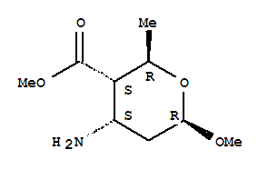 73844-74-3  2H-Pyran-3-carboxylicacid, 4-aminotetrahydro-6-methoxy-2-methyl-, methyl ester, (2R,3S,4S,6R)-rel-