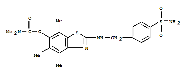 740767-62-8  Carbamic acid,dimethyl-,2-[[[4-(aminosulfonyl)phenyl]methyl]amino]-4,5,7-trimethyl-6-benzothiazolylester (9CI)