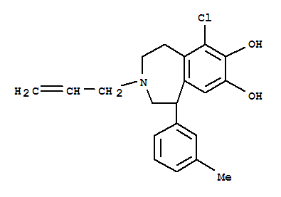 74115-08-5  1H-3-Benzazepine-7,8-diol,6-chloro-2,3,4,5-tetrahydro-1-(3-methylphenyl)-3-(2-propen-1-yl)-