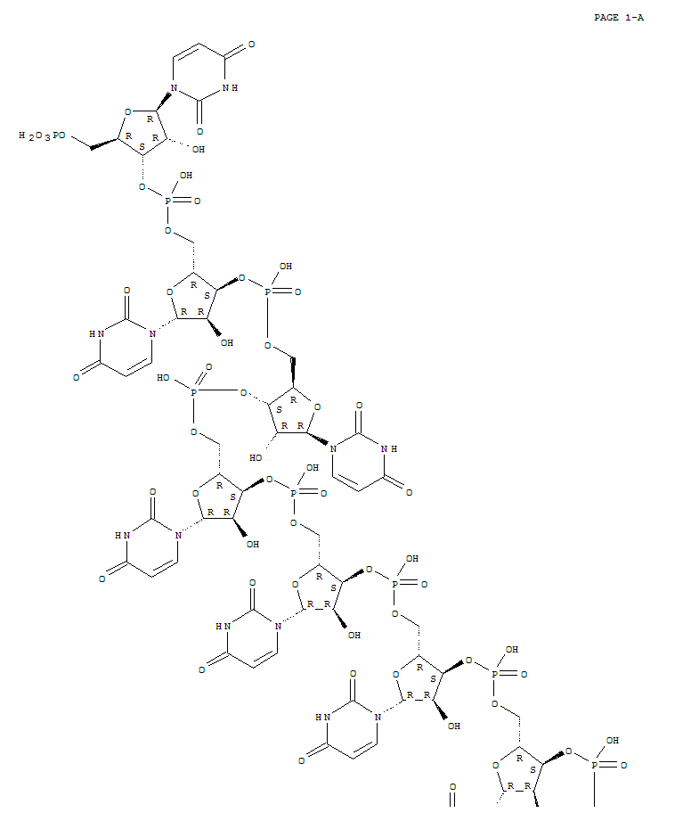 74578-31-7  Uridine,5'-O-phosphonouridylyl-(3'®5')-uridylyl-(3'®5')-uridylyl-(3'®5')-uridylyl-(3'®5')-uridylyl-(3'®5')-uridylyl-(3'®5')-uridylyl-(3'®5')-2',3'-O-[[4-[(2-chloroethyl)methylamino]phenyl]methylene]- (9CI)