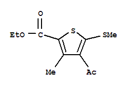 74597-79-8  2-Thiophenecarboxylicacid, 4-acetyl-3-methyl-5-(methylthio)-, ethyl ester