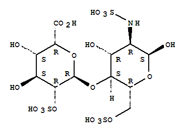 76149-63-8  a-D-Glucopyranose,2-deoxy-2-(sulfoamino)-4-O-(2-O-sulfo-a-L-idopyranuronosyl)-, 6-(hydrogen sulfate)