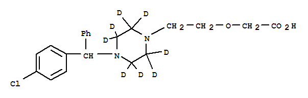 774596-22-4  Acetic acid,[2-[4-[(4-chlorophenyl)phenylmethyl]-1-piperazinyl-2,2,3,3,5,5,6,6-d8]ethoxy]-(9CI)