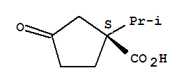 782493-13-4  Cyclopentanecarboxylicacid, 1-(1-methylethyl)-3-oxo-, (1S)-
